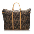 Pre-Loved Fendi Brown Canvas Fabric Zucca Weekender Italy