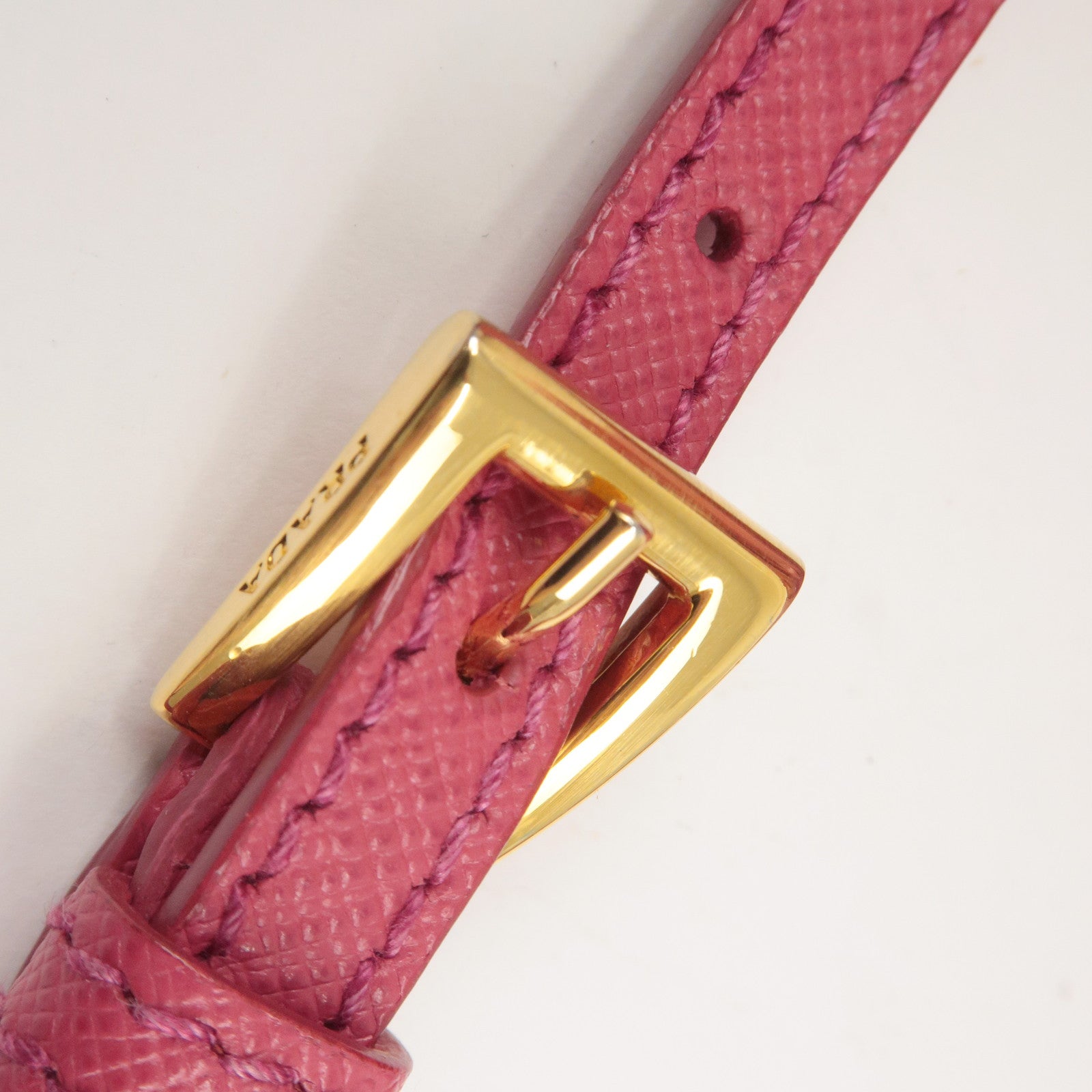 Prada Logo Leather 2Way Hand Bag Shoulder Bag Pink BL0838
