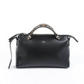 Fendi Bag By the Way Zucca Black Leather Boston