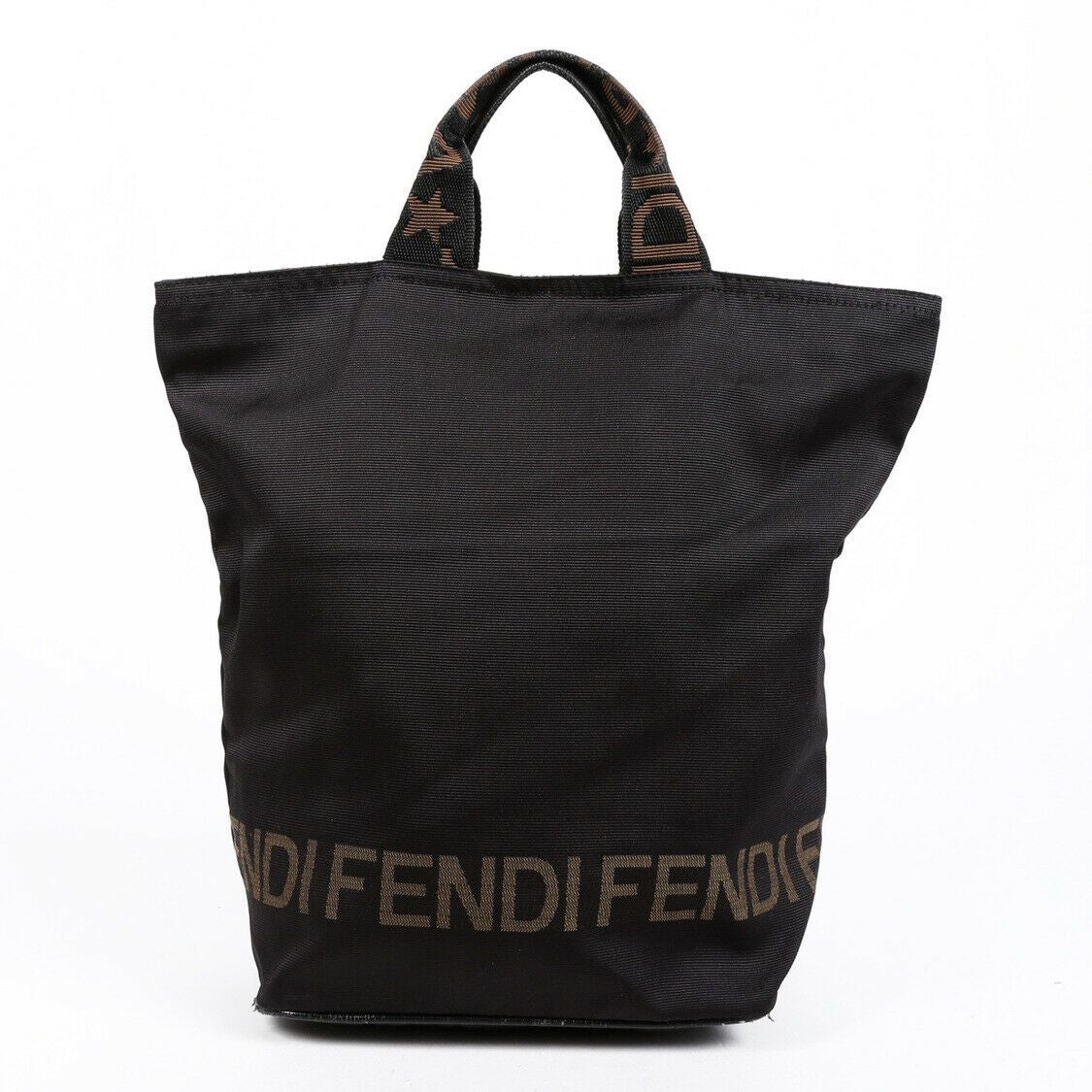 Fendi Bag 1925 Black Brown Nylon Tote