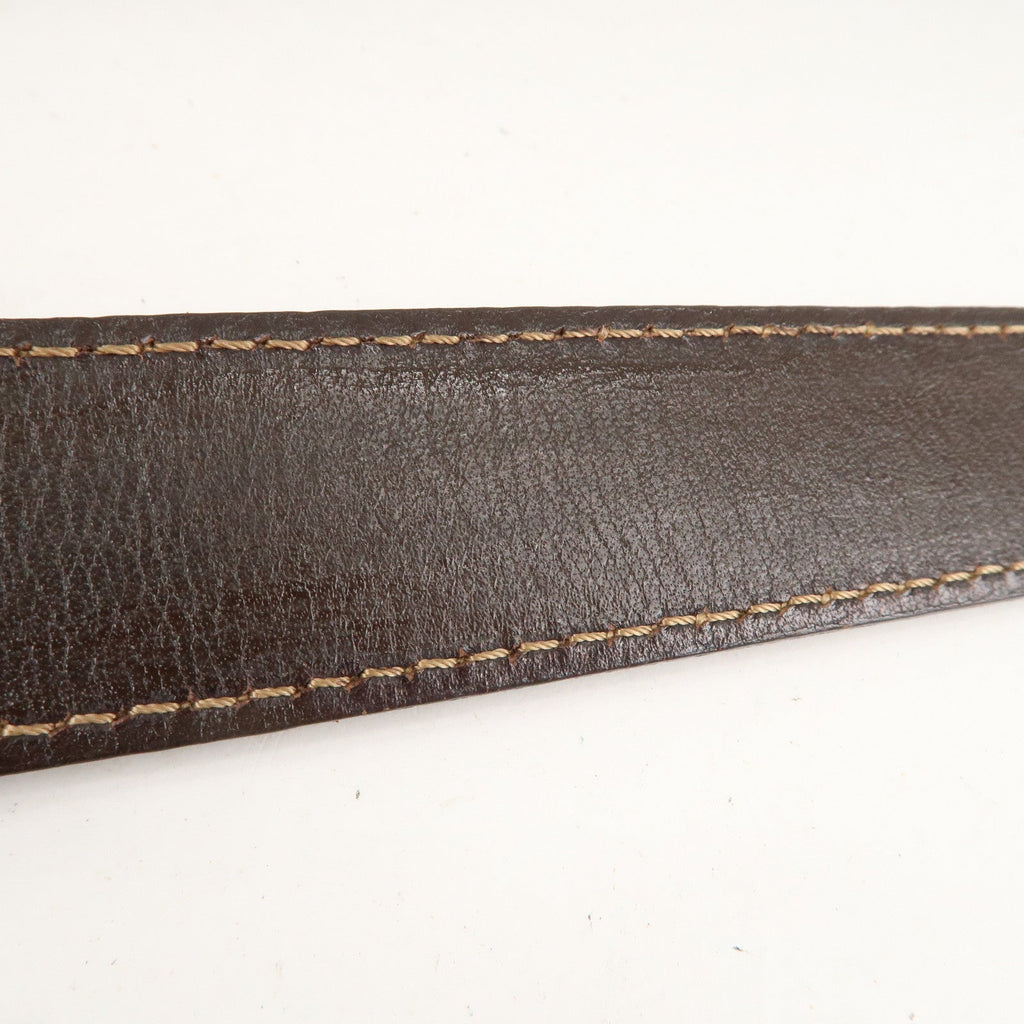 FENDI Zucca Canvas Leather Shoulder Bag Brown Black