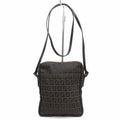 Indistinguishable  Fendi Shoulder Bag Dark Brown Zukka Canvas (SHC1-14376)
