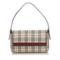 Pre-Loved Burberry Brown House Check Canvas Shoulder Bag United Kingdom