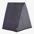 Gucci Womens GG Jacquard Scarf Black Grey
