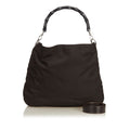 Pre-Loved Burberry Brown Haymarket Check Nylon Shoulder Bag United Kingdom