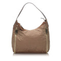 Pre-Loved Fendi Brown Light Canvas Fabric Microzucchino Shoulder Bag Italy