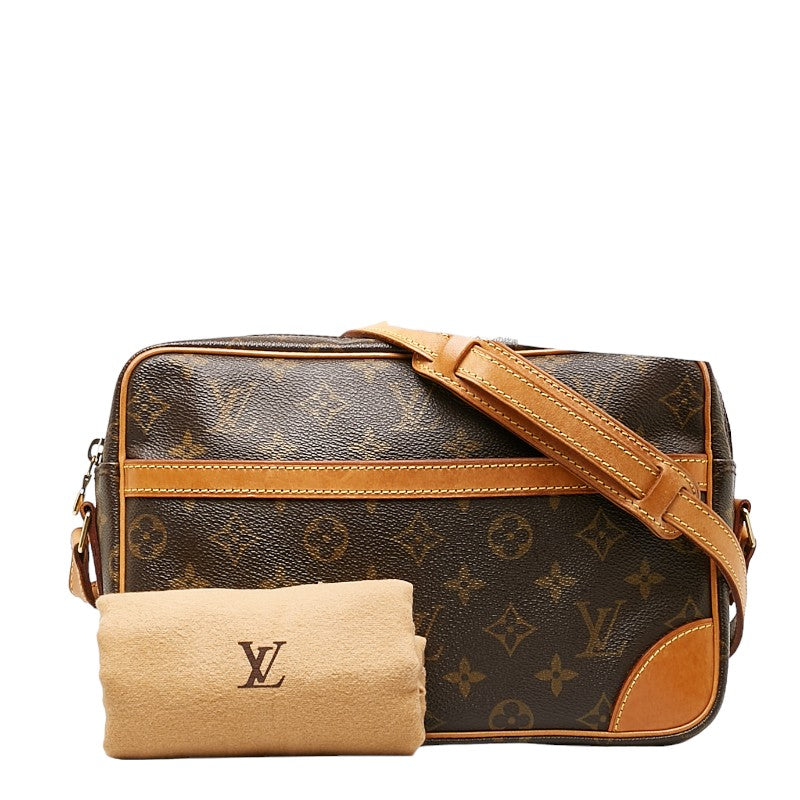 Louis Vuitton Monogram Trocadero 27 Slipper Shoulder Bag M51274 Brown PVC Leather  Louis Vuitton