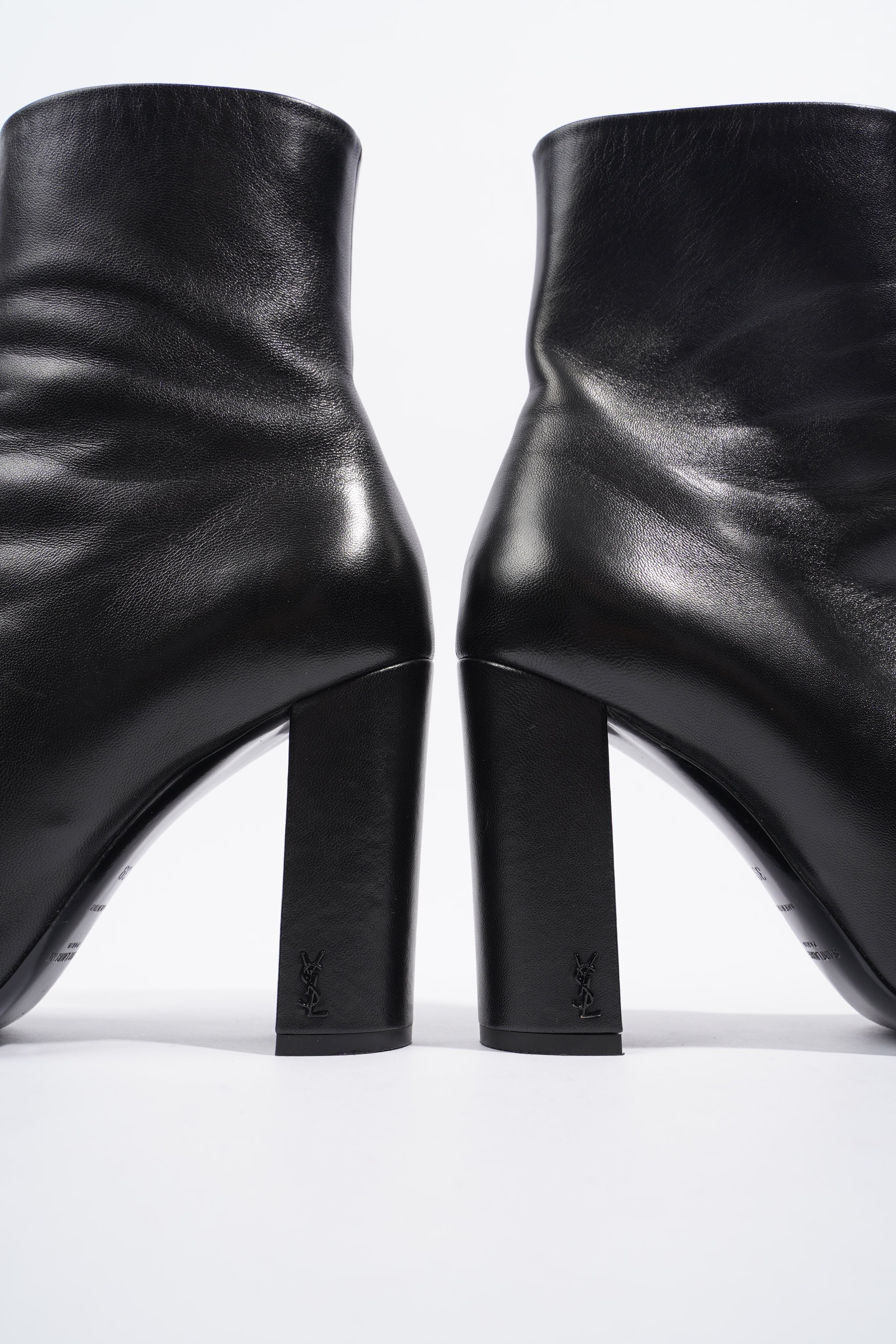 Saint Laurent Lou 95 Boots Black Leather EU 39 UK 6