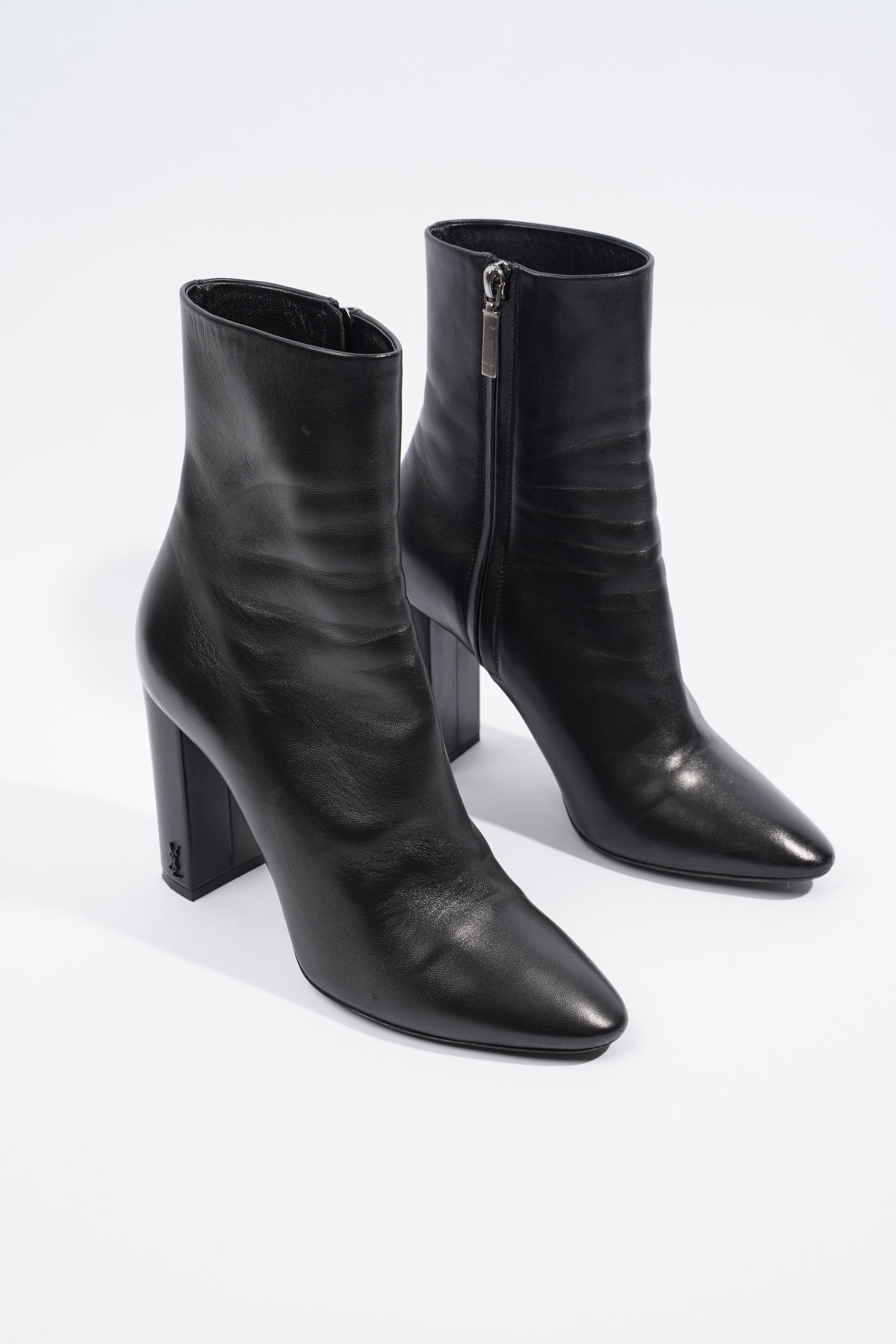 Saint Laurent Lou 95 Boots Black Leather EU 39 UK 6