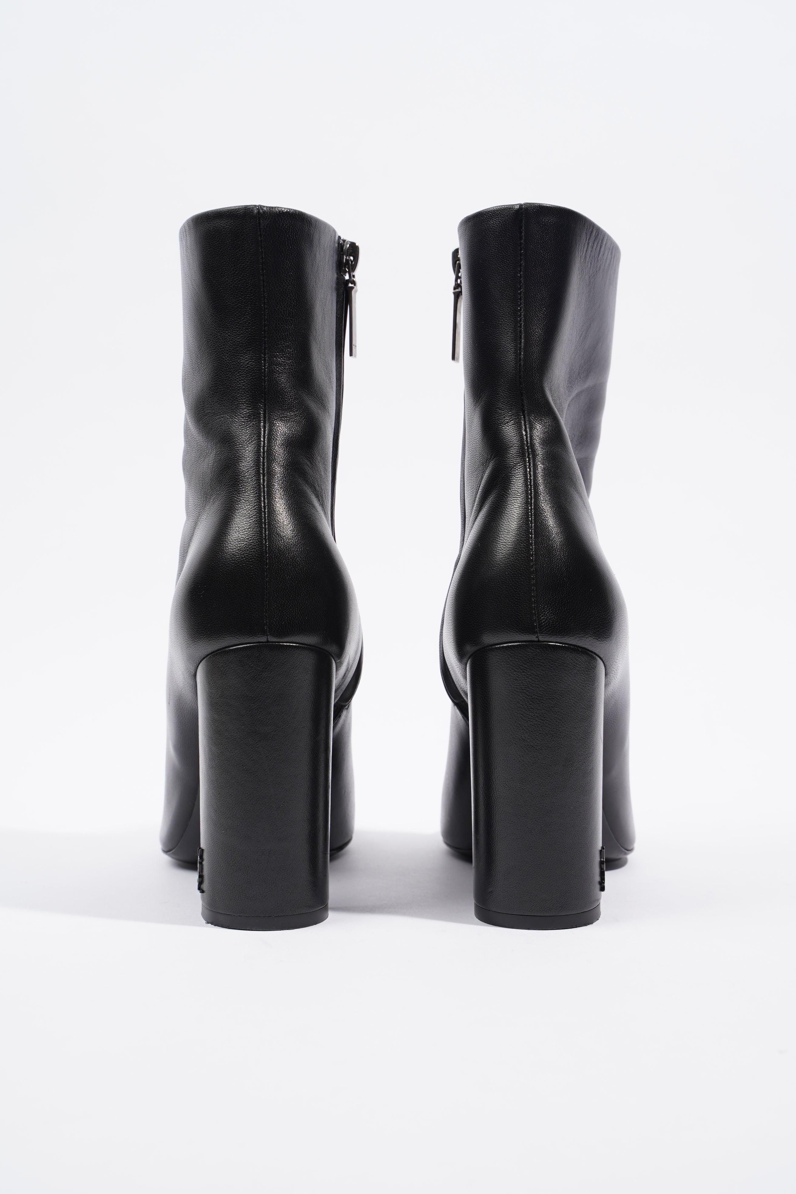 Saint Laurent Lou 95 Boots Black Leather EU 39 UK 6