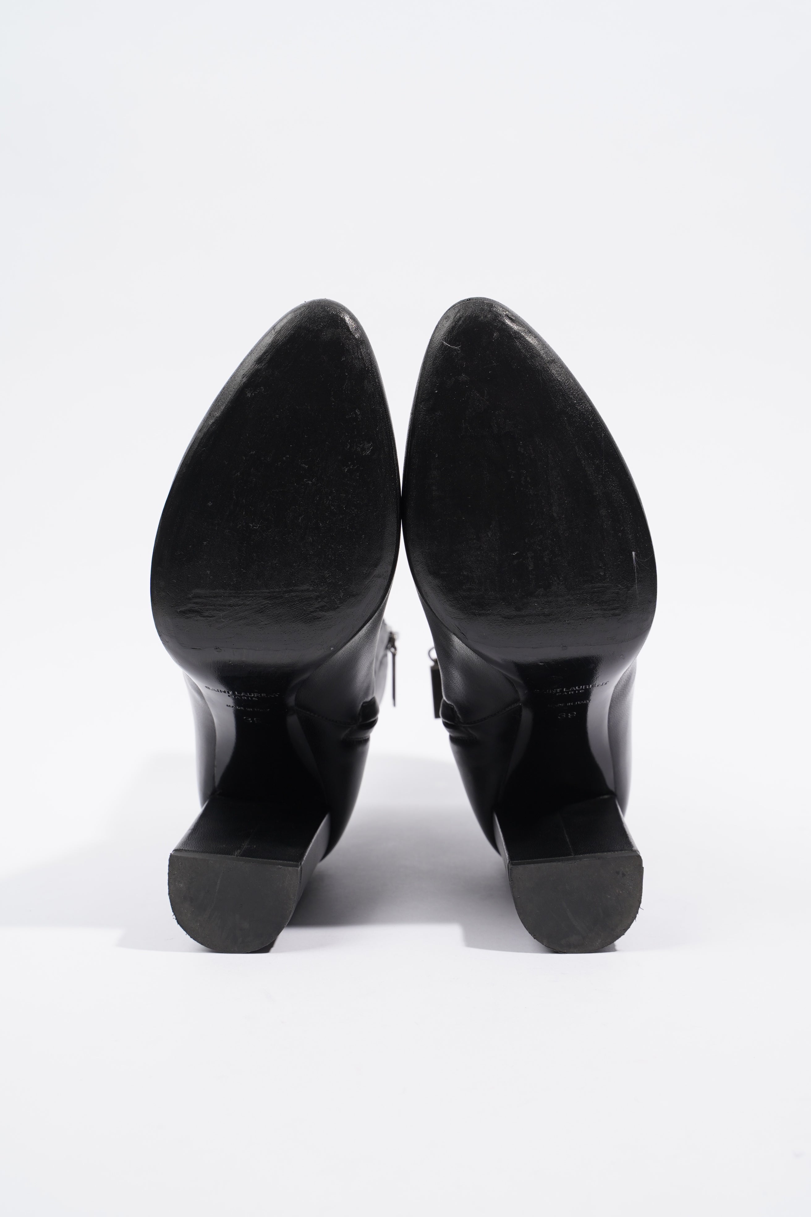 Saint Laurent Lou 95 Boots Black Leather EU 39 UK 6