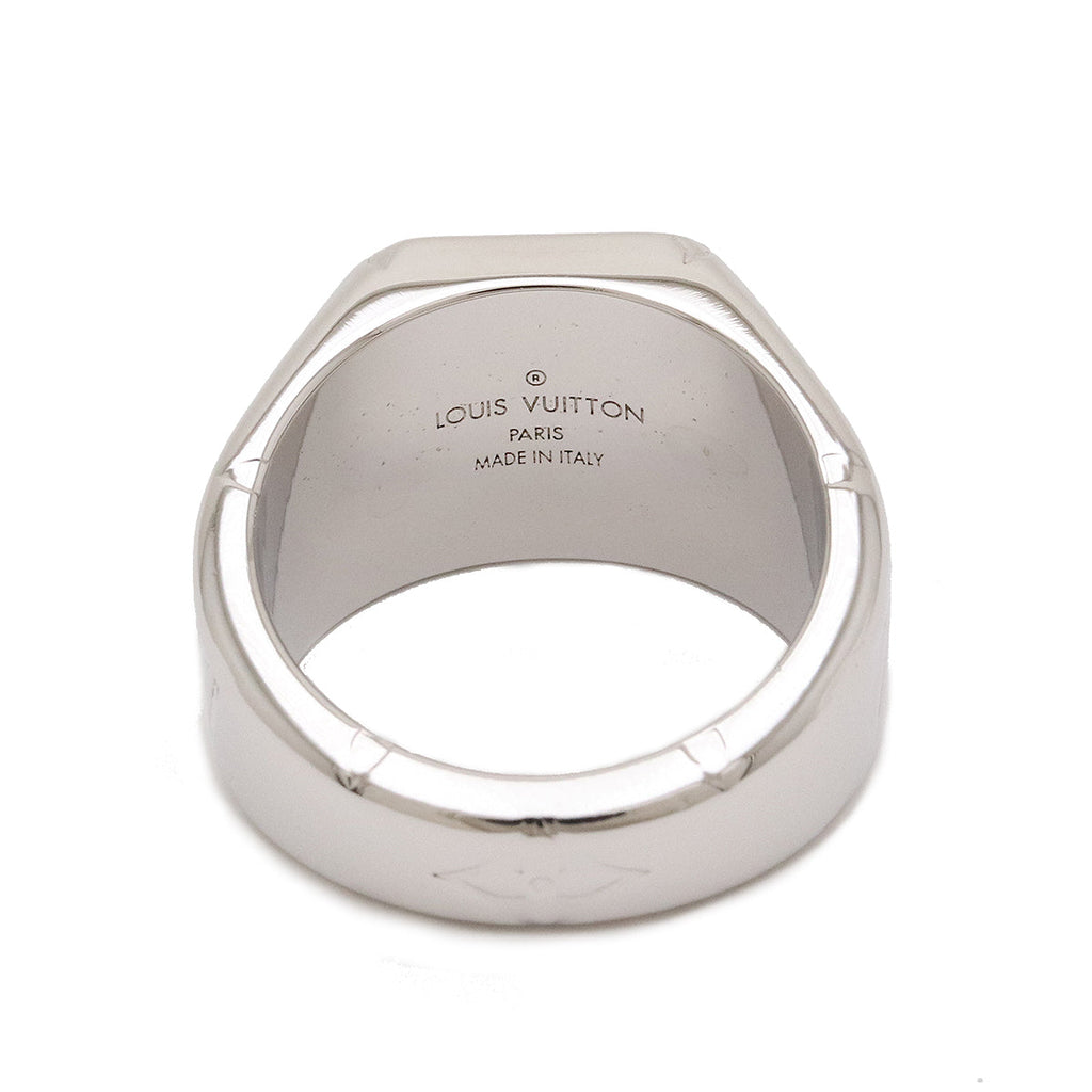 Louis Vuitton Monogram Ring M Size #19 No. 19 Silver Colour M62487