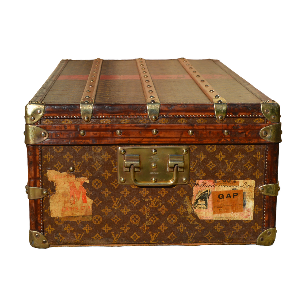 Louis Vuitton Brown Canvas Trunk travel bag