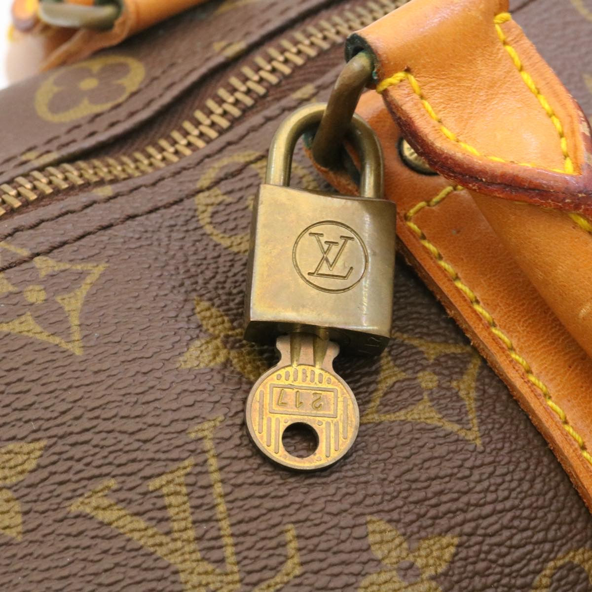 Louis Vuitton Brown Canvas Keepall 45 travel bag