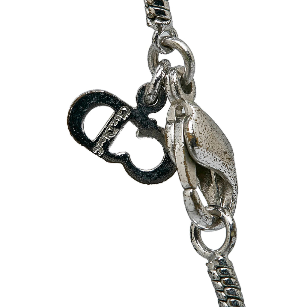 DIOR Logo Pendant Necklace Costume Necklace