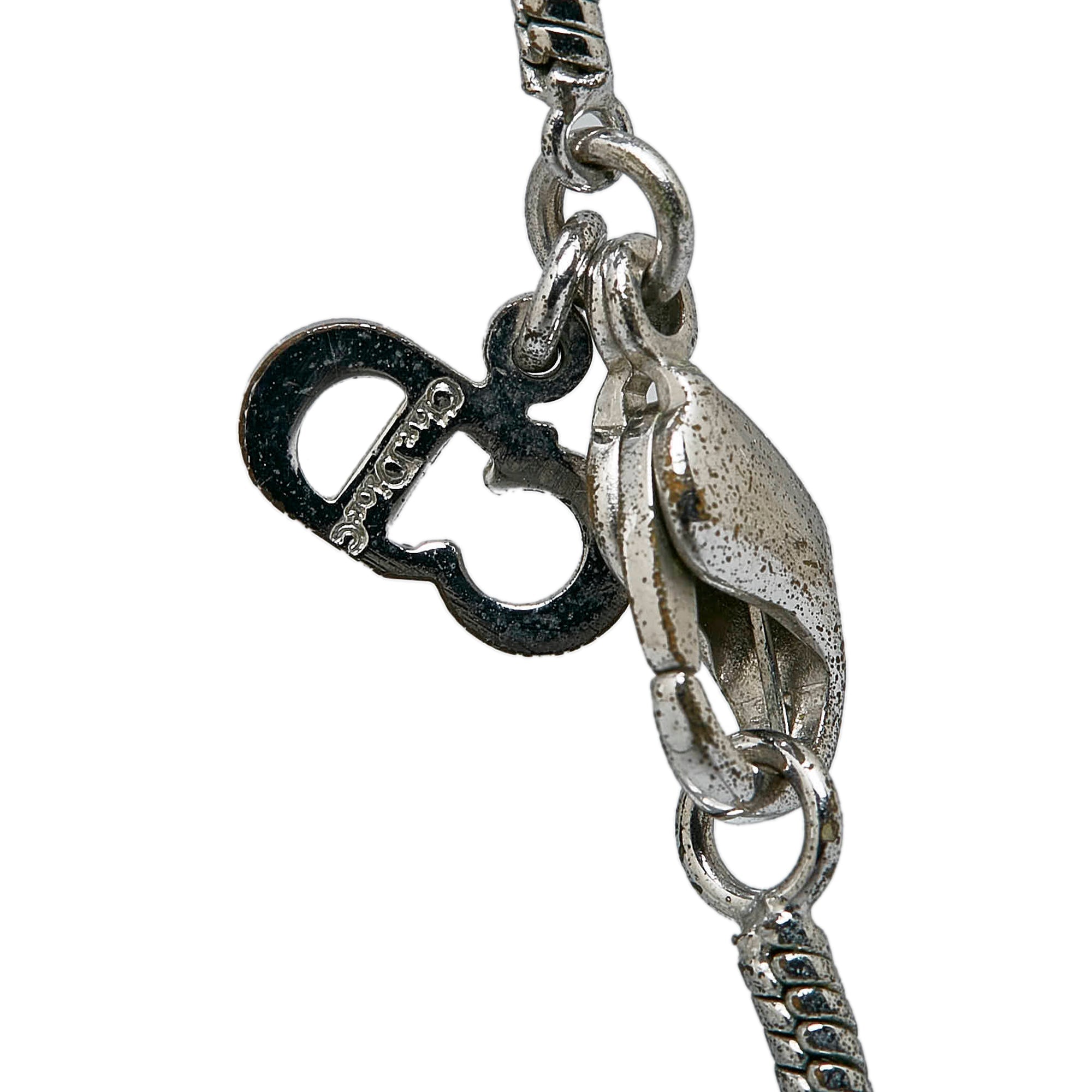 DIOR Logo Pendant Necklace Costume Necklace