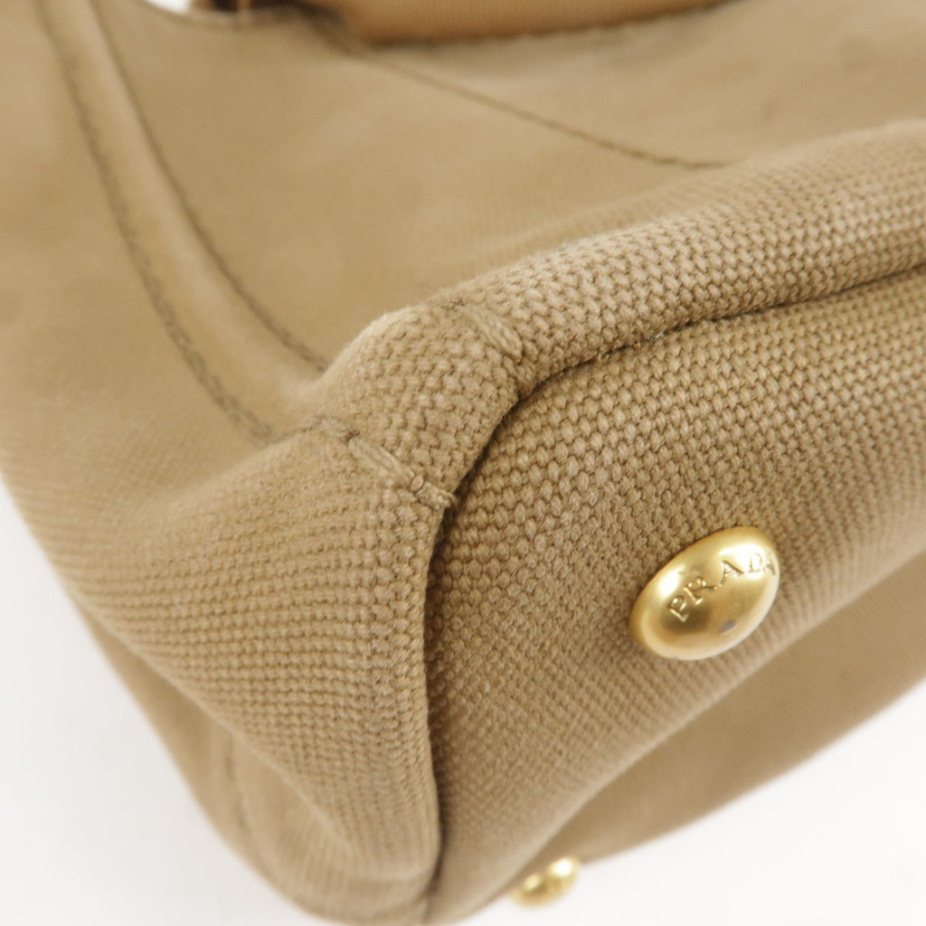 Prada Canapa Mini Canvas 2Way Bag Shoulder Bag Brown B2439G