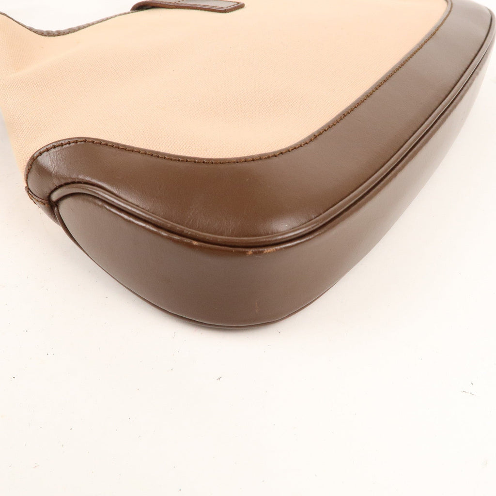 GUCCI Jackie Canvas Leather Shoulder Bag 001.3735 Pink Brown