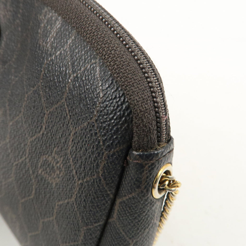 Christian Dior Honeycomb PVC Chain Shoulder Bag Black