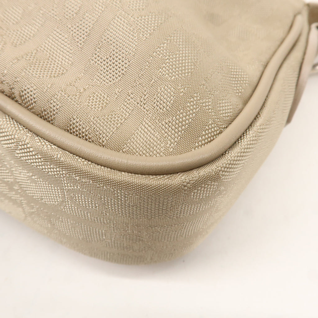 Christian Dior Trotter Nylon Leather Shoulder Bag Beige