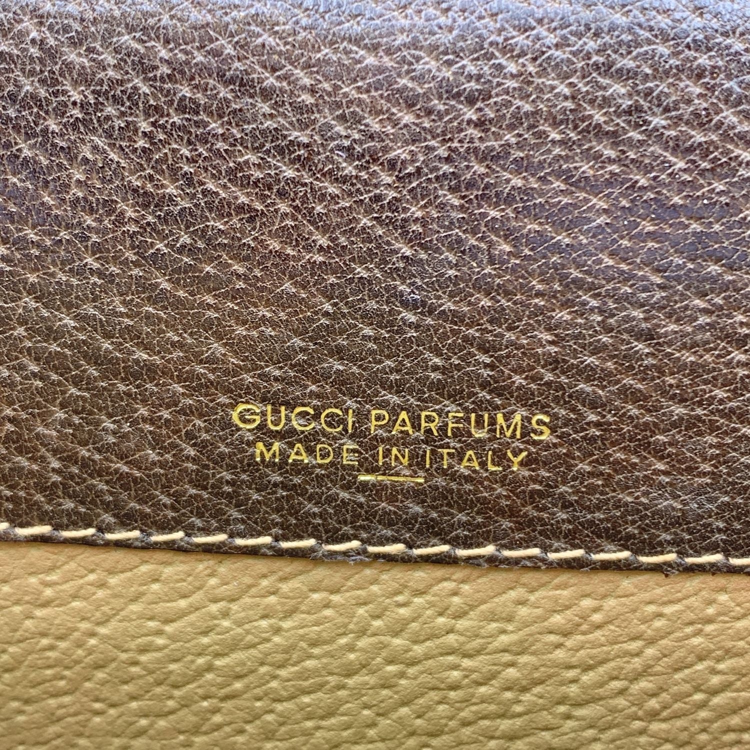Gucci Vintage Monogram Canvas Vertical Shoulder Bag with Stripes