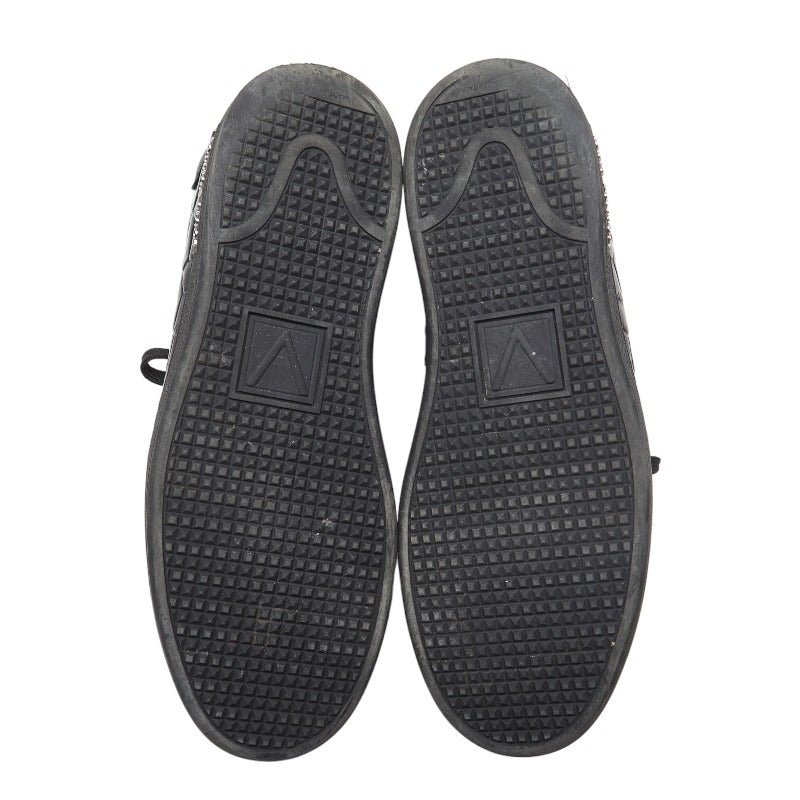 Louis Vuitton Crocodile Front Loop Lockout Sneaker MS0136 Black Silver Leather Lavender Men LOUIS VUITTON