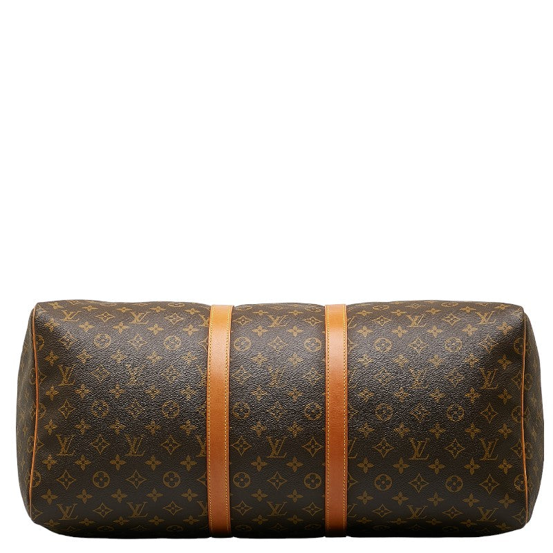 Louis Vuitton Monogram Keepall 55 Boston Bag Travel Bag M41424 Brown