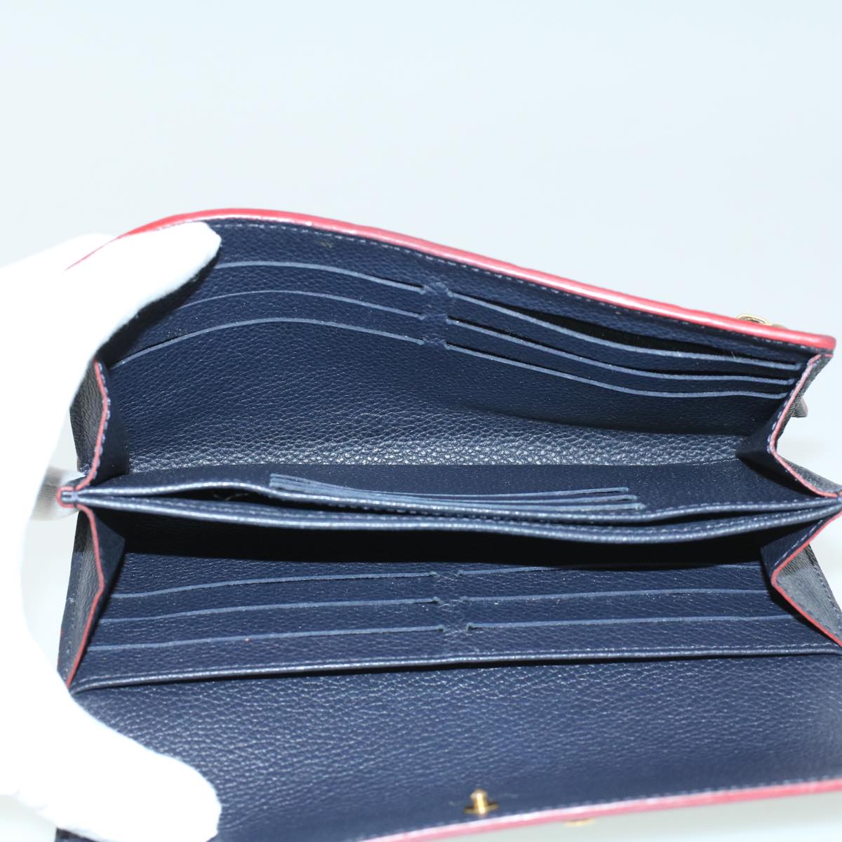 Louis Vuitton Navy Leather Pont Neuf wallet accessories
