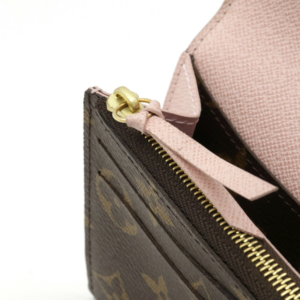 Louis Vuitton Monogram Emily Bifold Long Wallet Rose M61289