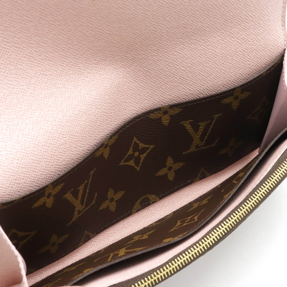 Louis Vuitton Monogram Emily Bifold Long Wallet Rose M61289
