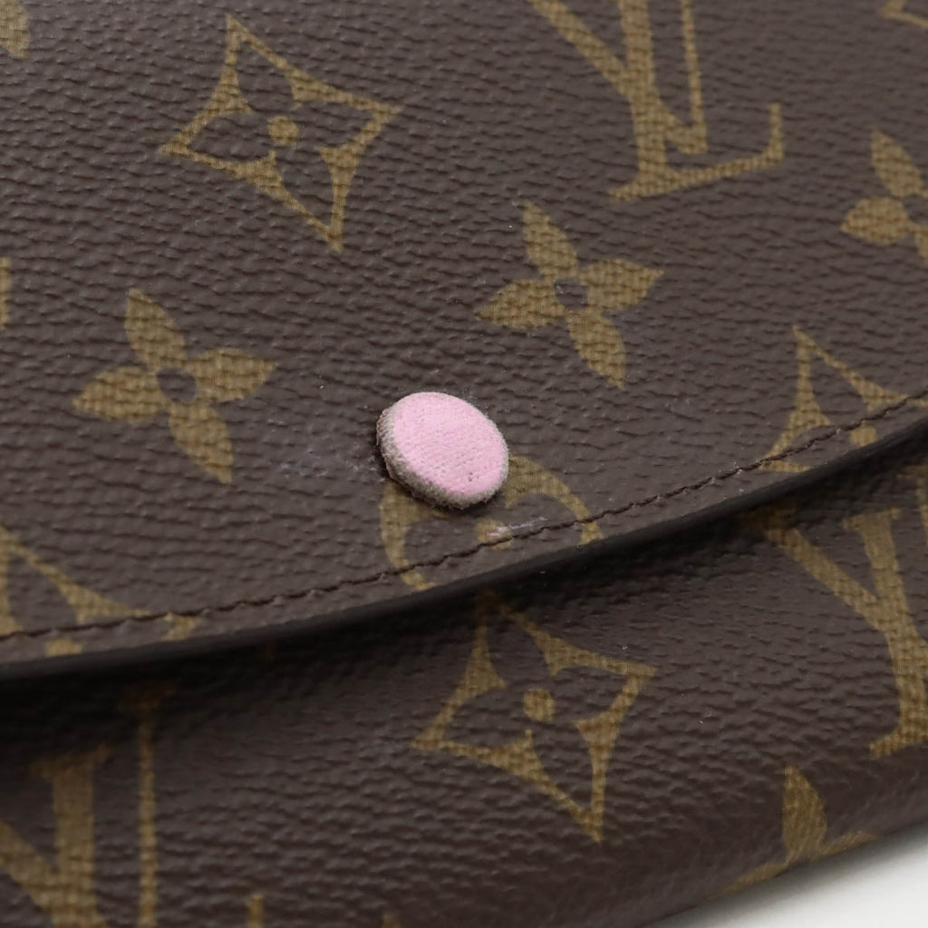 Louis Vuitton Monogram Emily Bifold Long Wallet Rose M61289