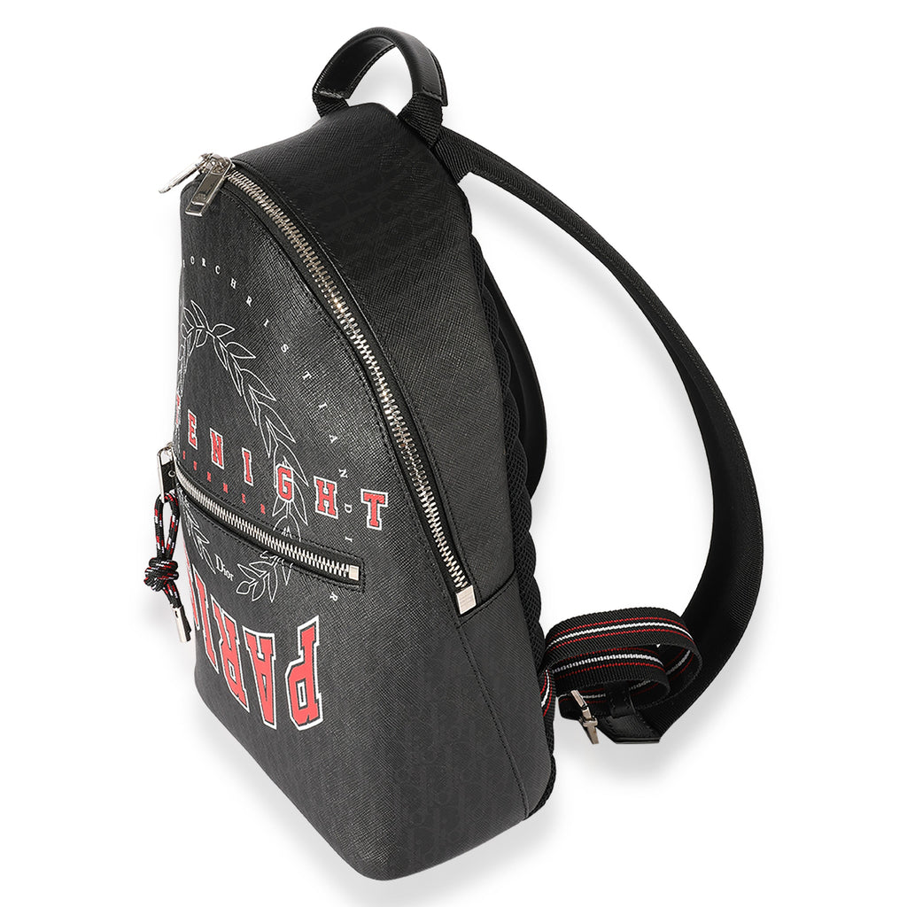 CHRISTIAN DIOR Homme Black Coated Canvas Late Night Backpack