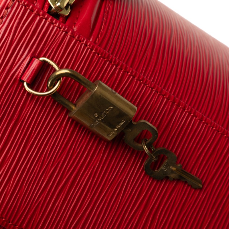 Louis Vuitton Epic Canyon Handbags Vanity Bag M48037 Castilian Red Leather Ladies Louis Vuitton