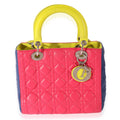 CHRISTIAN DIOR Tricolor Quilted Lambskin Medium Lady Bag