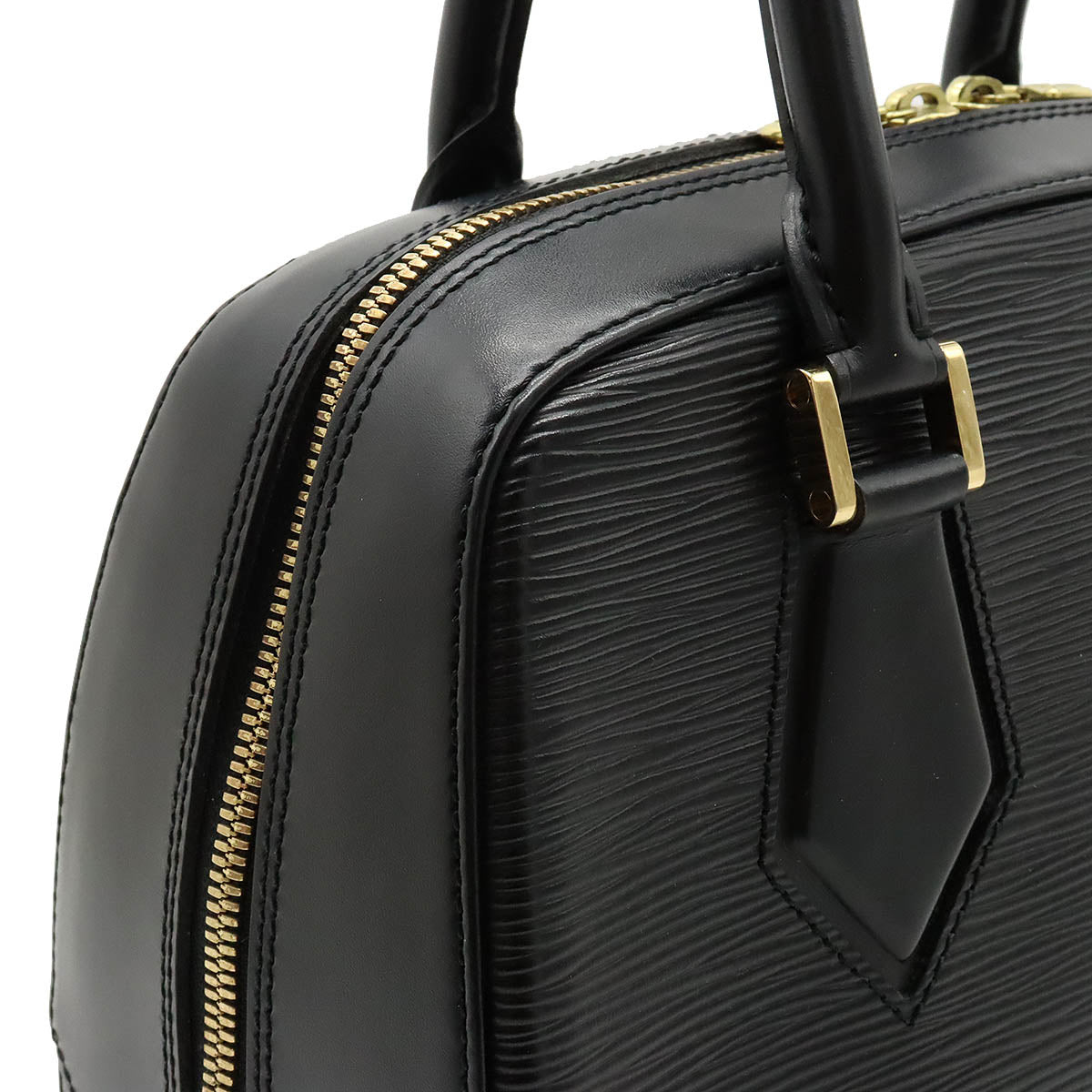Louis Vuitton Epi Sablon Handbag Leather Noir M52042