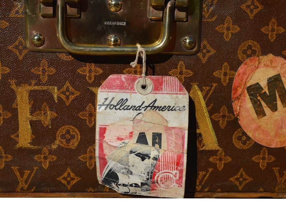 Louis Vuitton Brown Canvas Trunk travel bag