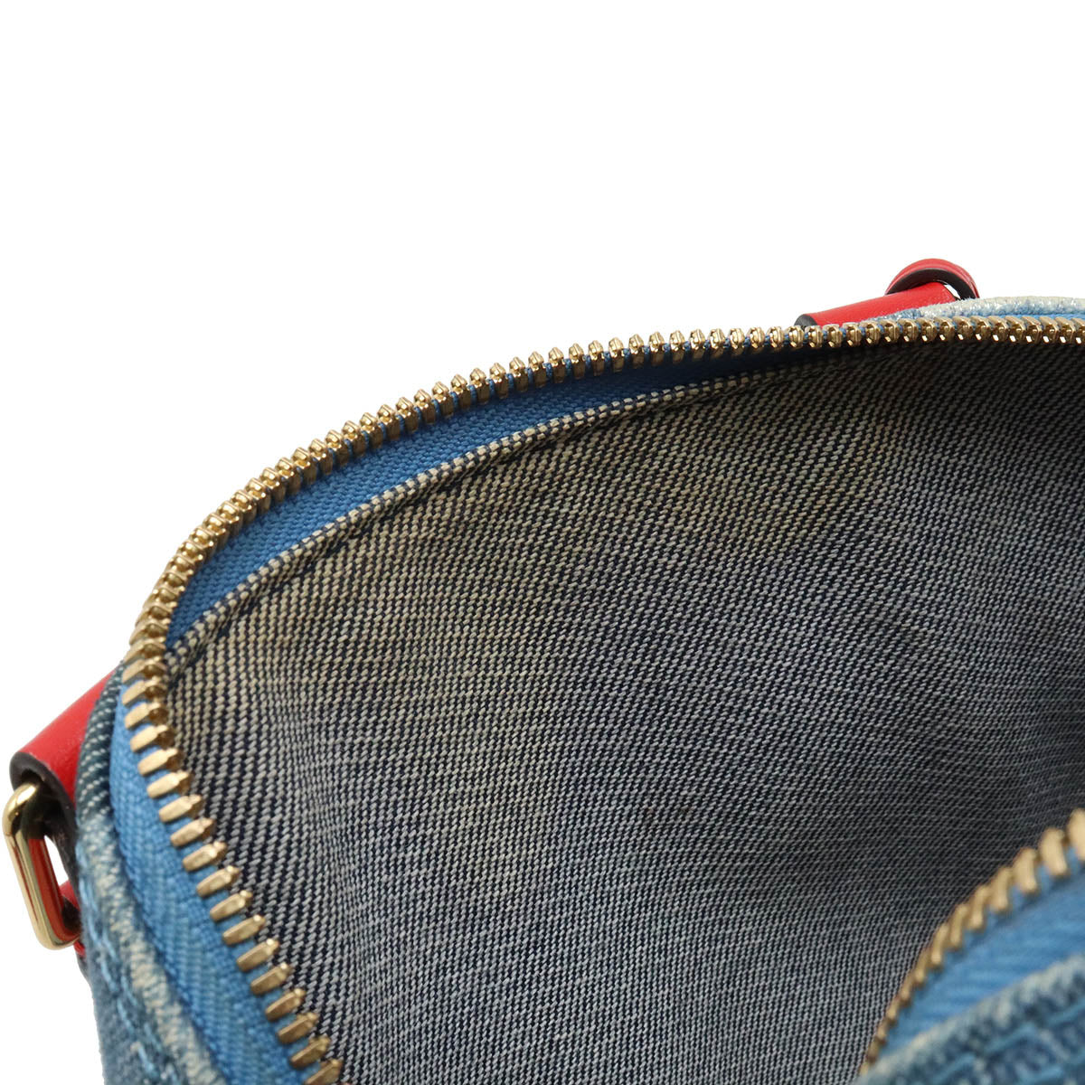 LOUIS VUITTON Louis Vuitton Monogram Denim Alma BB Handbag 2WAY Shoulder Bag Patchwork Blue Blue Red M45042
