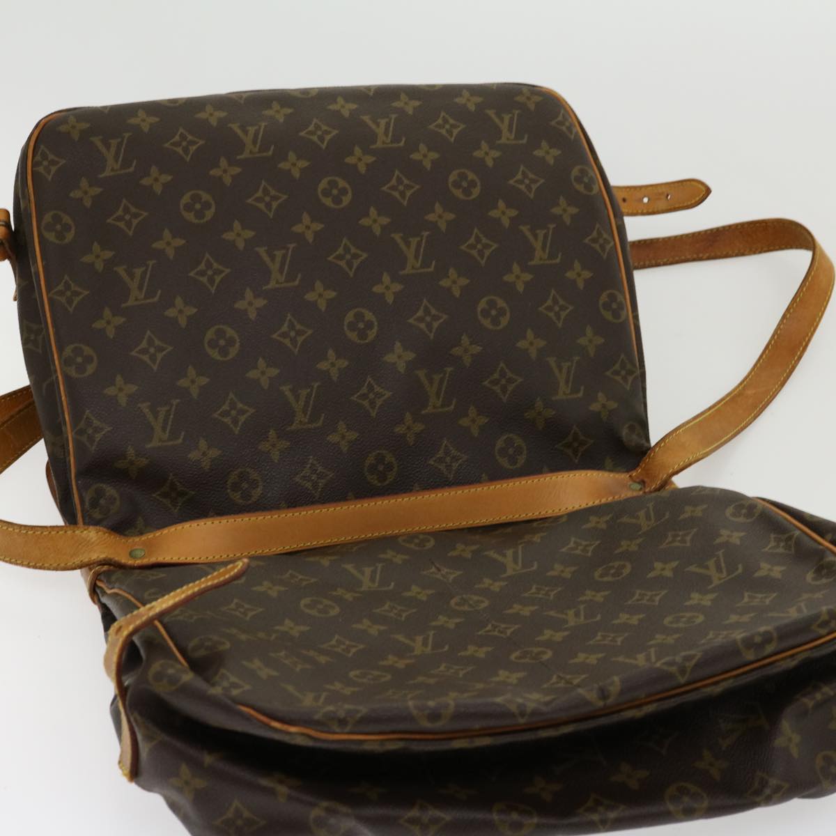 Louis Vuitton Brown Canvas Saumur 35 shoulder bag