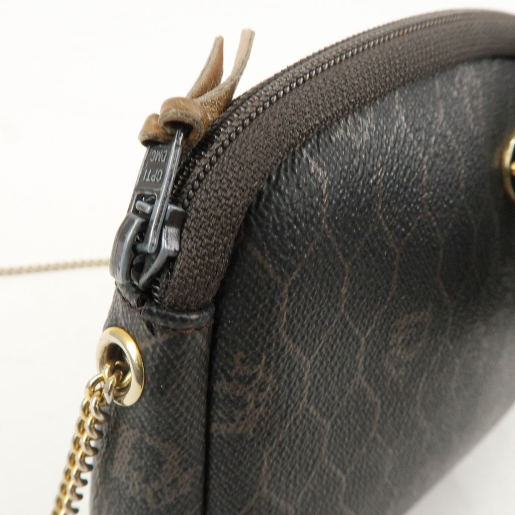 Christian Dior Honeycomb PVC Chain Shoulder Bag Black