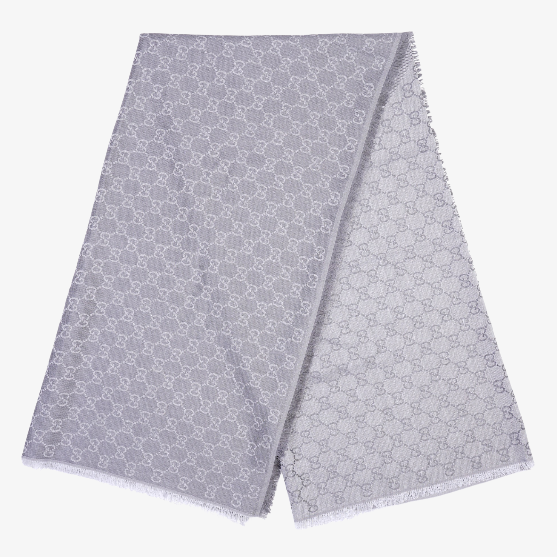 Gucci Womens Jacquard Shawl Grey