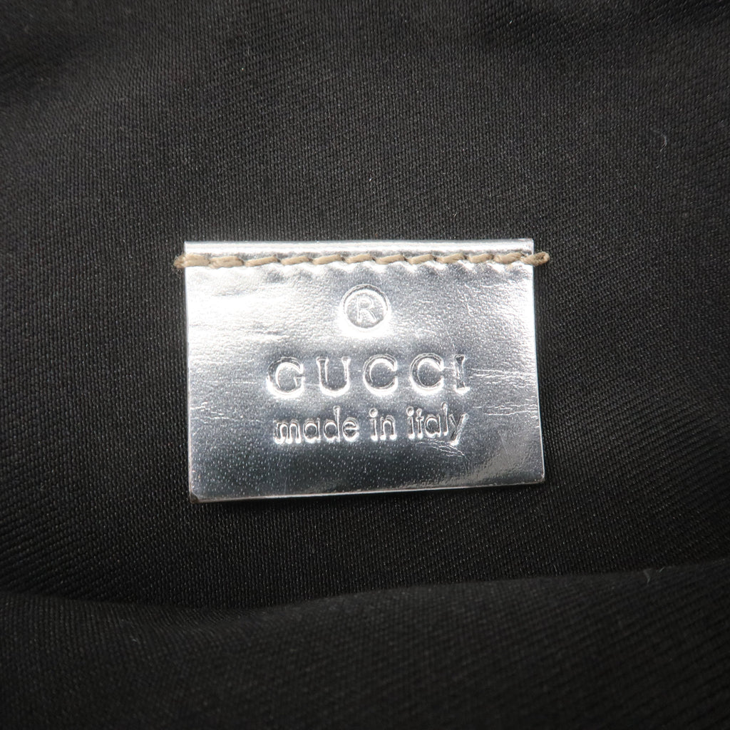 GUCCI Boat Bag Set of 2 GG Canvas Leather Hand Bag 07198 190393