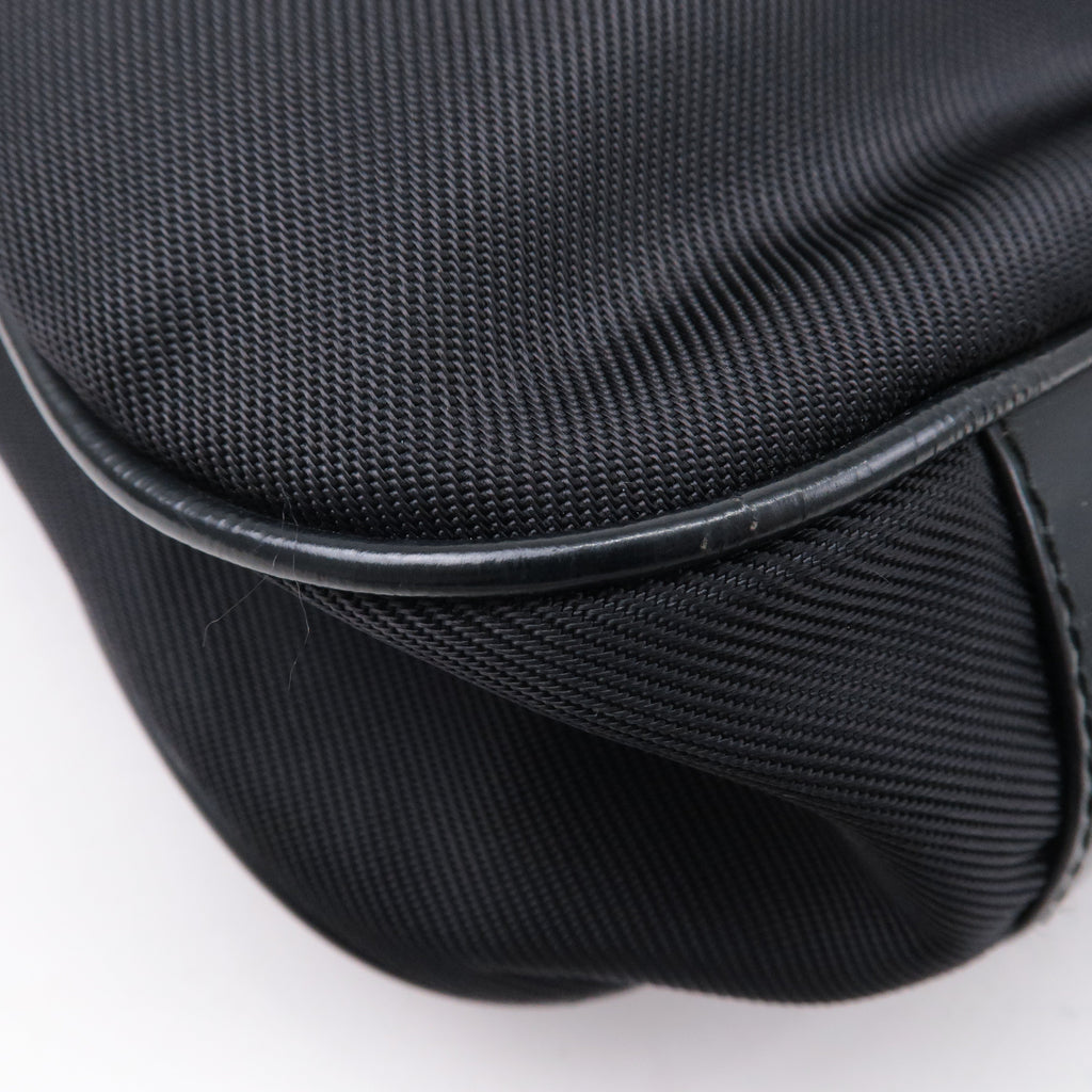 GUCCI Bamboo Nylon Patent Leather 2Way Shoulder Bag Black 001.1998
