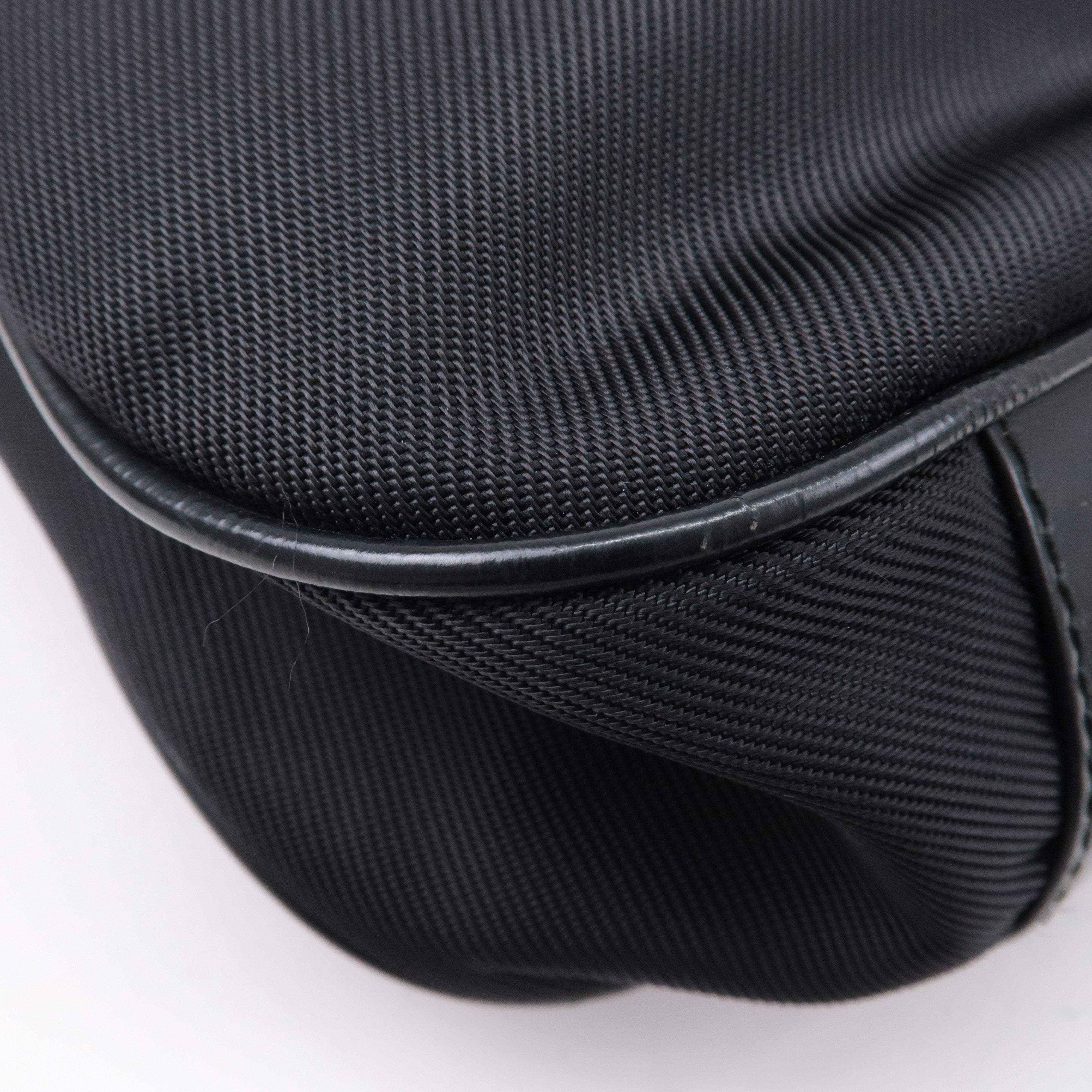 GUCCI Bamboo Nylon Patent Leather 2Way Shoulder Bag Black 001.1998