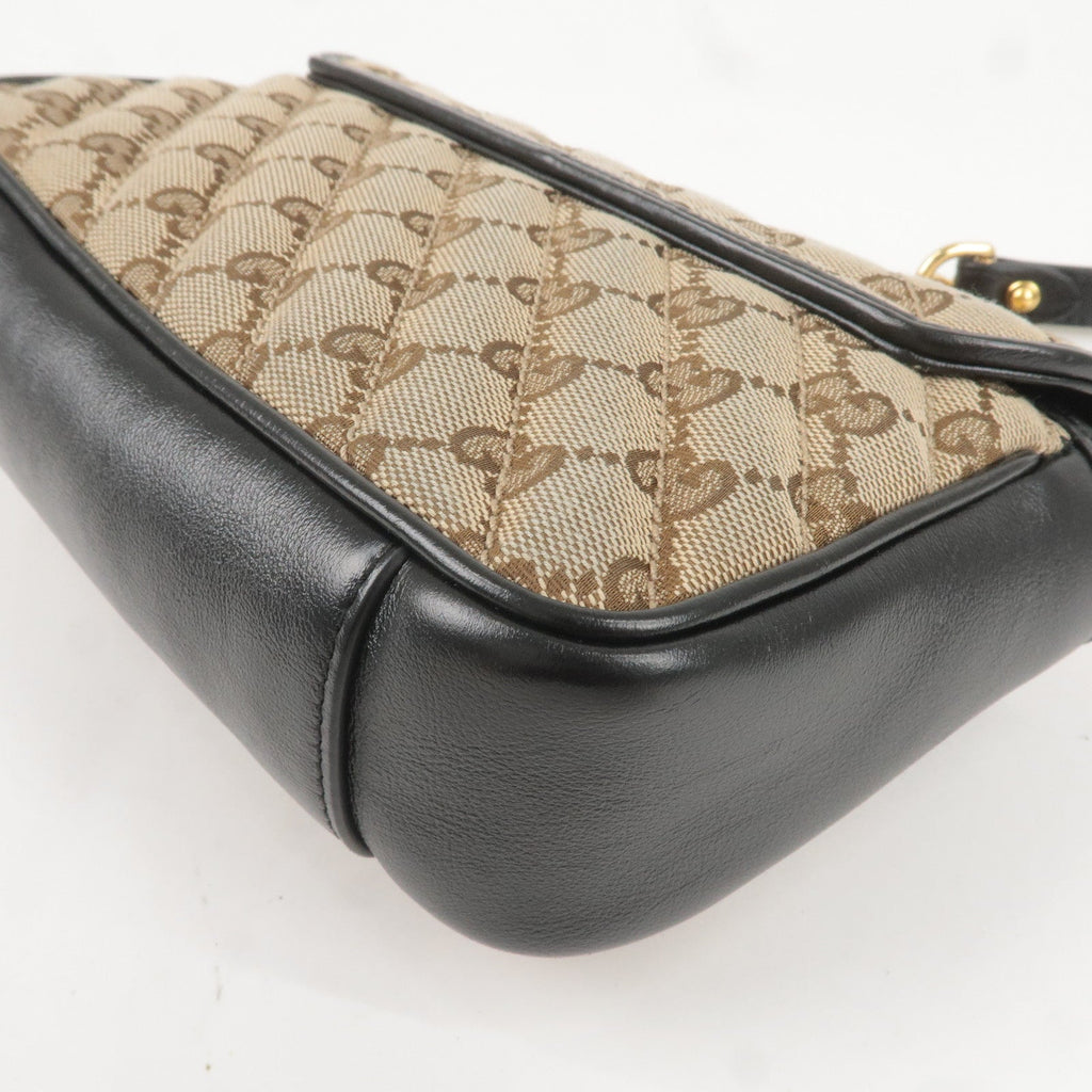 GUCCI GG Marmont GG Canvas Leather Chain Shoulder Bag 446744