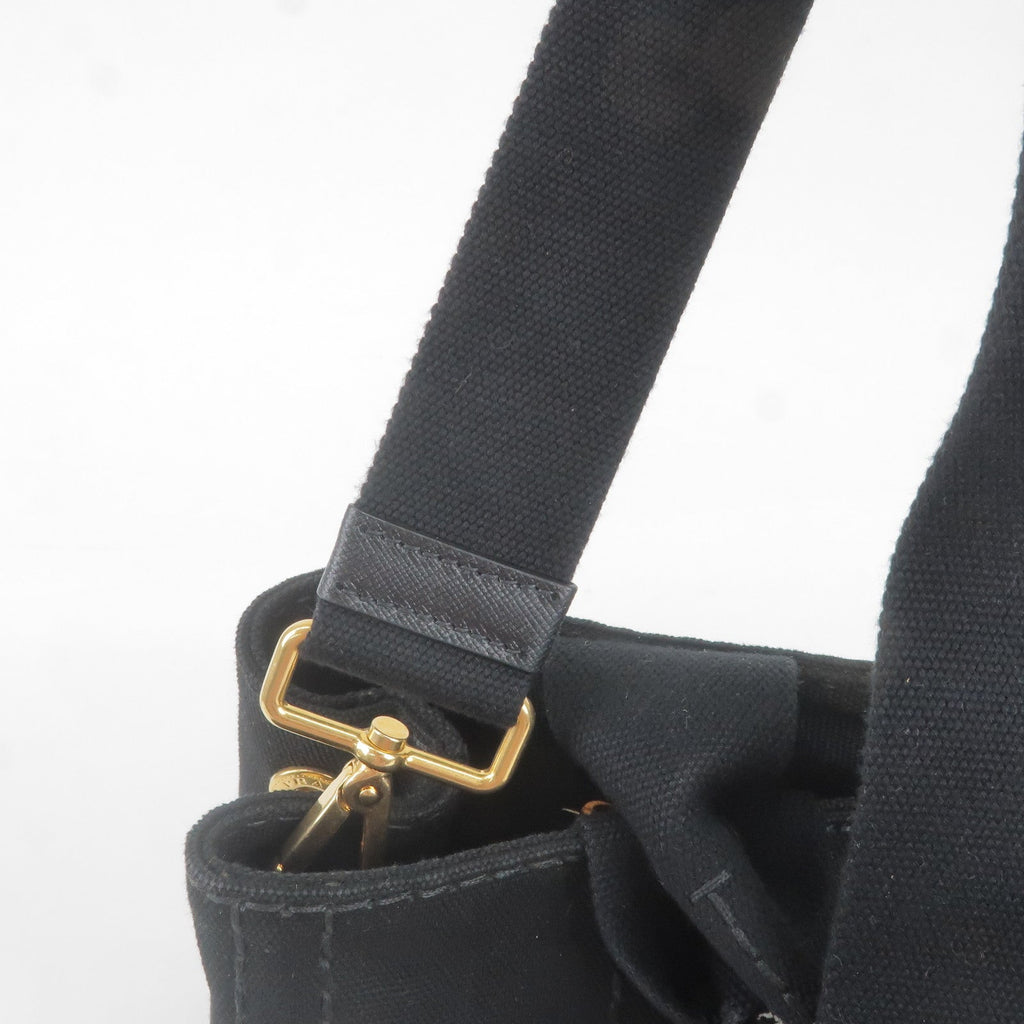 Prada Canapa Mini Canvas 2Way Bag Shoulder Bag Black B2439G