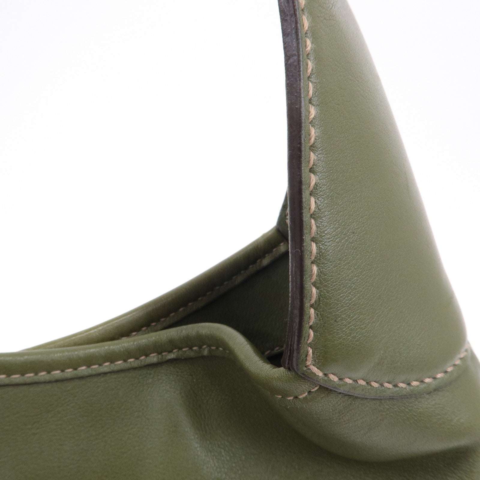 GUCCI Sherry Leather Shoulder Bag Hand Bag Green 153029