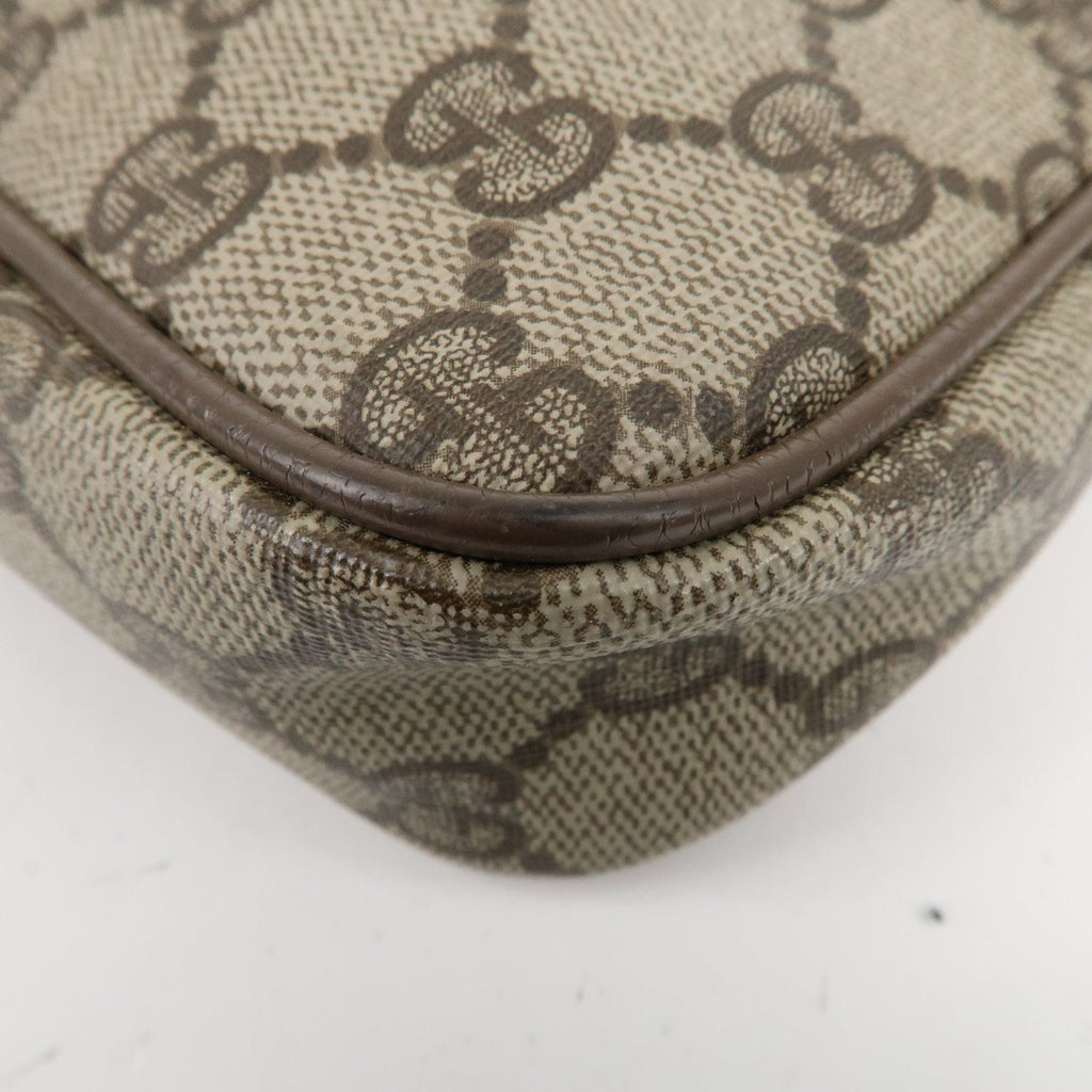 GUCCI Old Gucci GG Plus Leather Shoulder Bag Beige 97.02.068