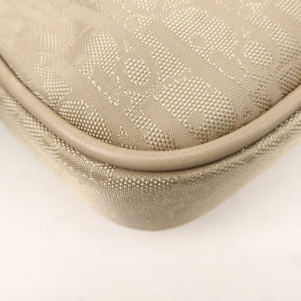 Christian Dior Trotter Nylon Leather Shoulder Bag Beige