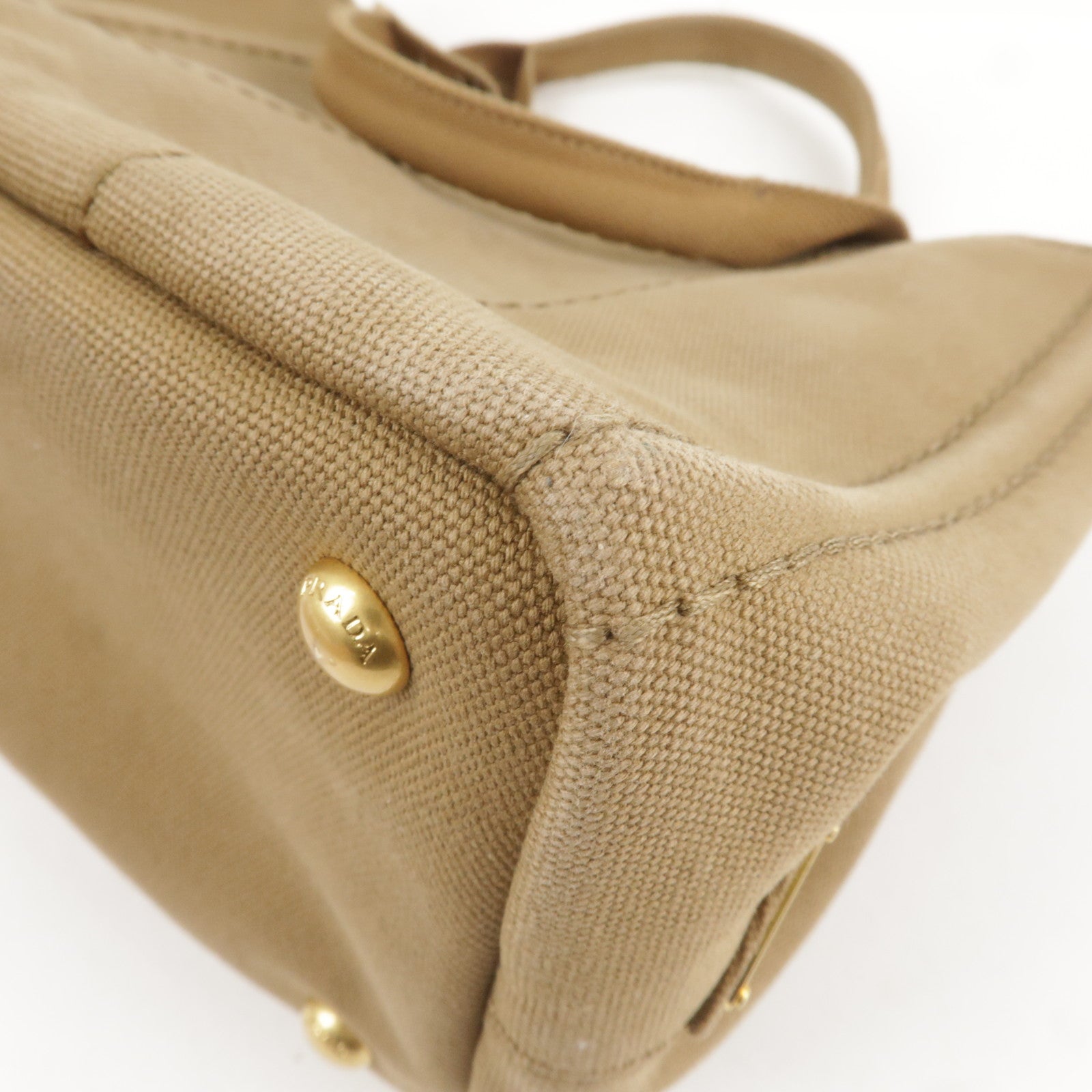 Prada Canapa Mini Canvas 2Way Bag Shoulder Bag Brown B2439G