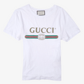 Gucci Mens Fake Logo T-Shirt White S
